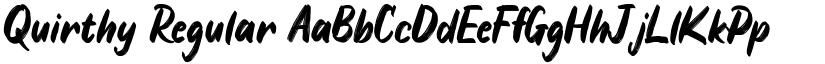 Quirthy Regular font