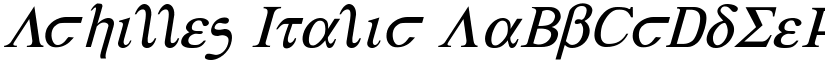 Achilles Italic font