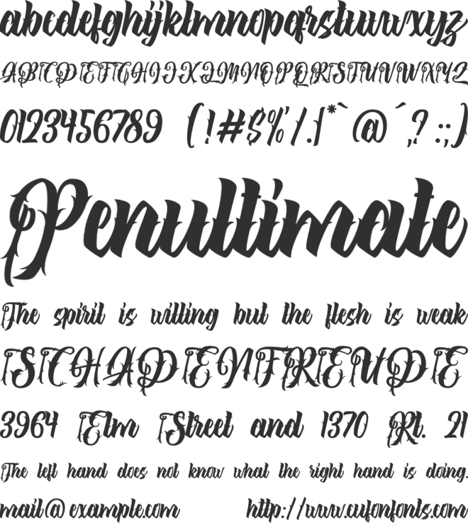 The Lastring font preview