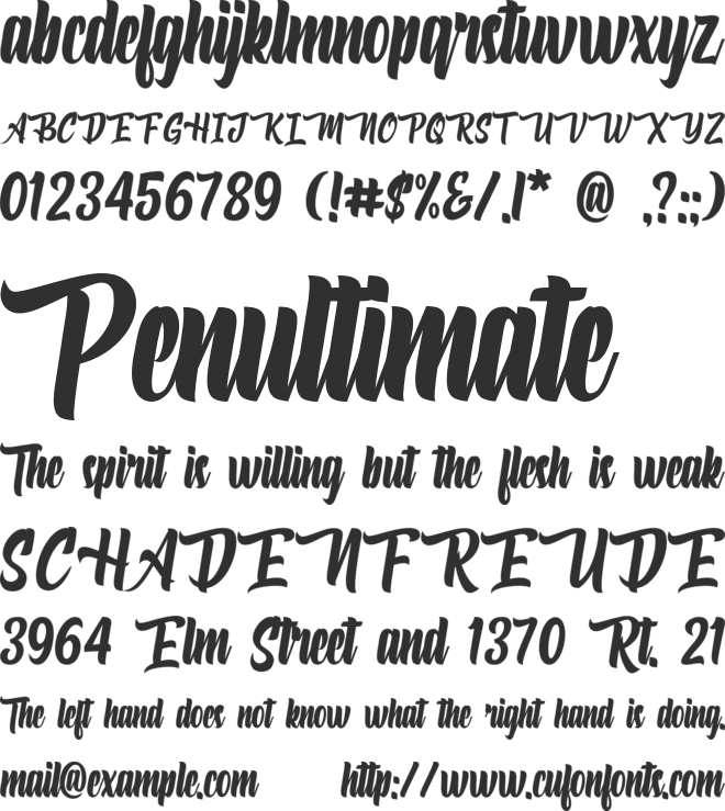 Rostyana font preview