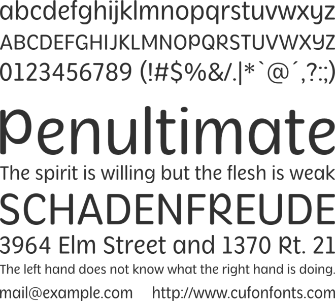 Mithella font preview