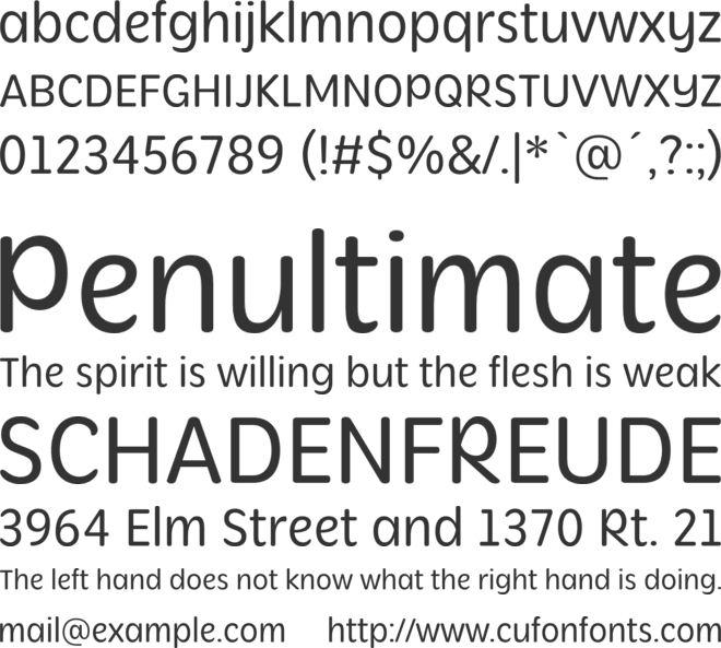 Mithella font preview