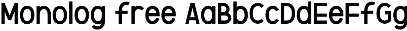 Monolog free font