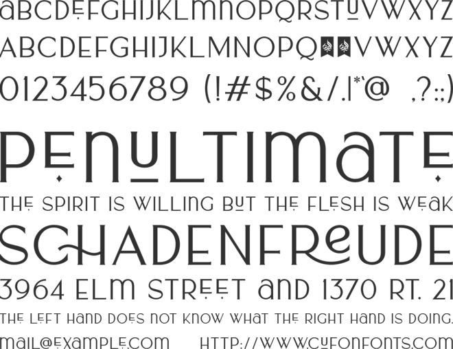 Murberry font preview