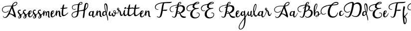 Assessment Handwritten FREE Regular font