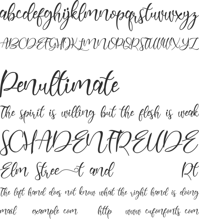 Lovely Coffee font preview