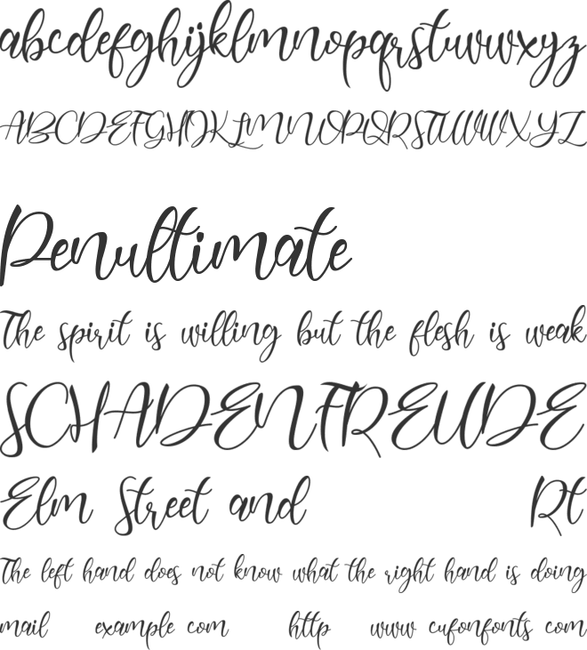 Lovely Coffee font preview