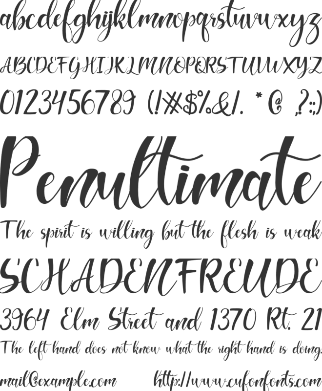 Hello Melda font preview