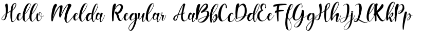 Hello Melda Regular font