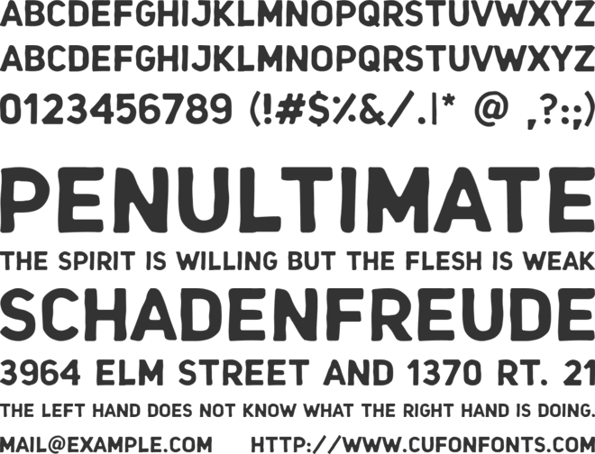 HOCCEN CAPS font preview