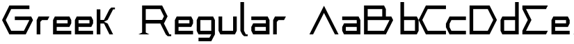 Greek Regular font