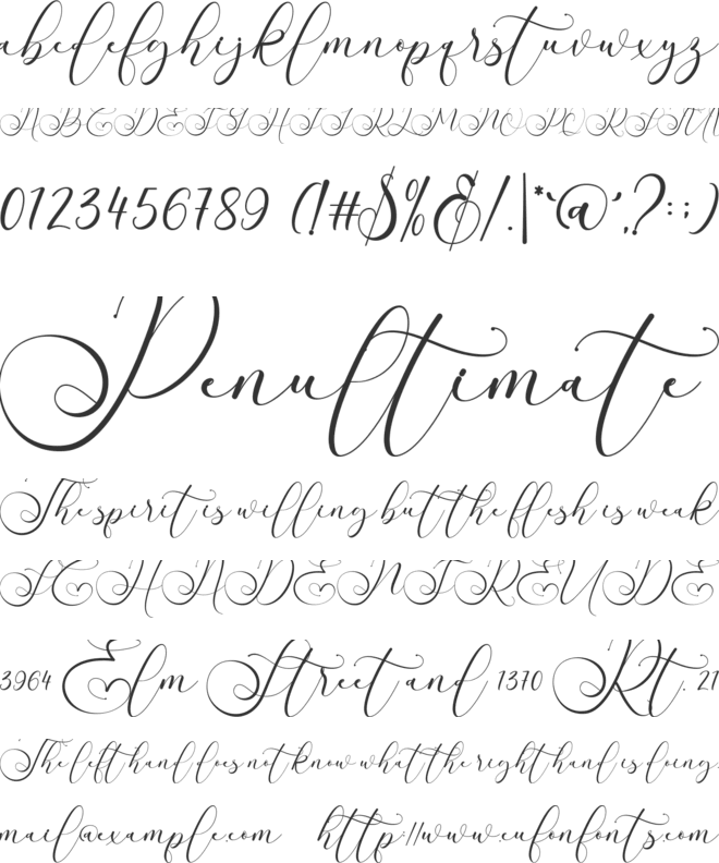Rithey font preview