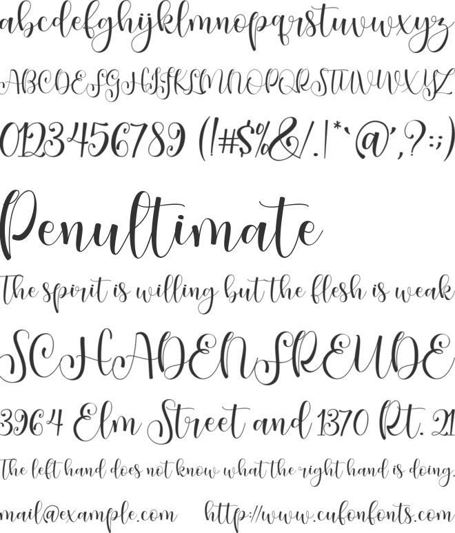 Celya font preview