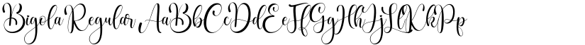Bigola Regular font