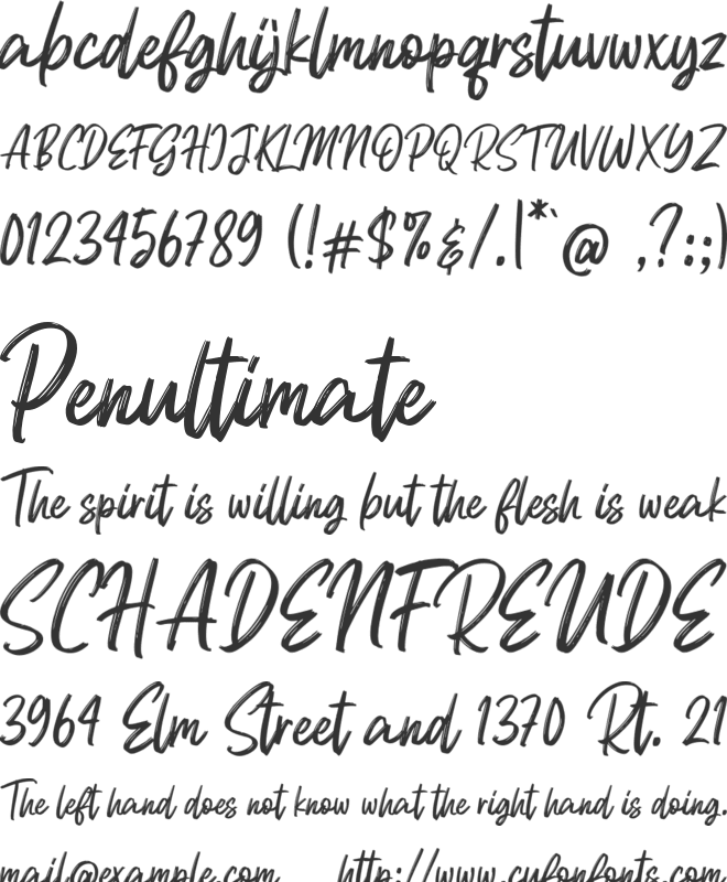Lorettya font preview