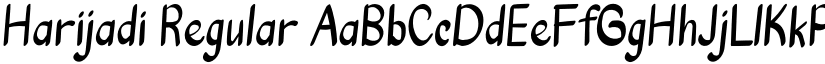 Harijadi Regular font