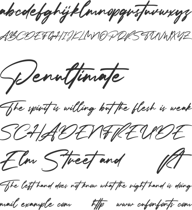 Trickiest Free font preview
