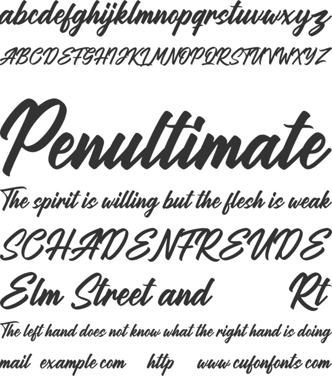 Sandblack font preview