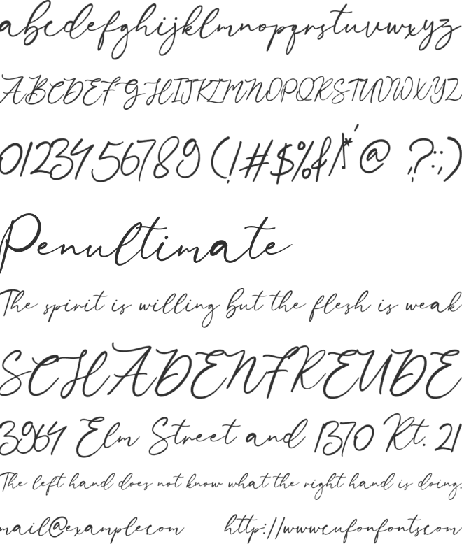 Hatebeen font preview