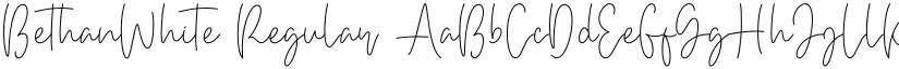 BethanWhite Regular font