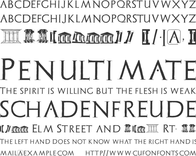 Archeologicaps font preview