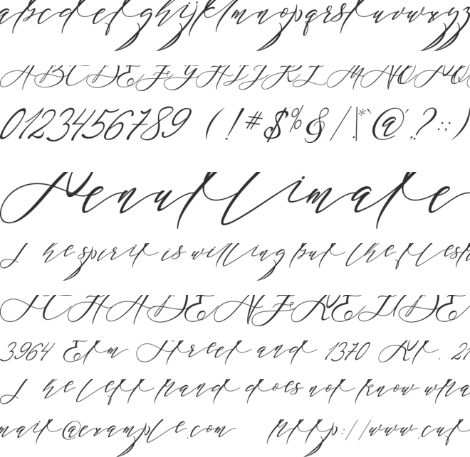 Black thise font preview