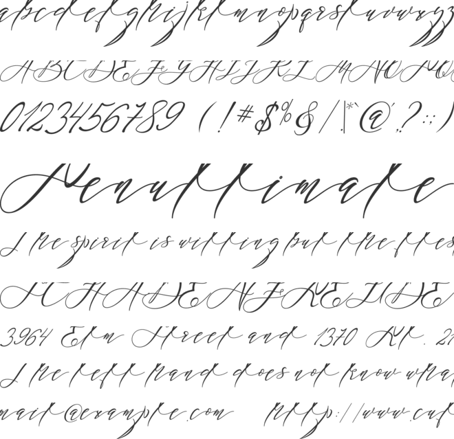 Black thise font preview