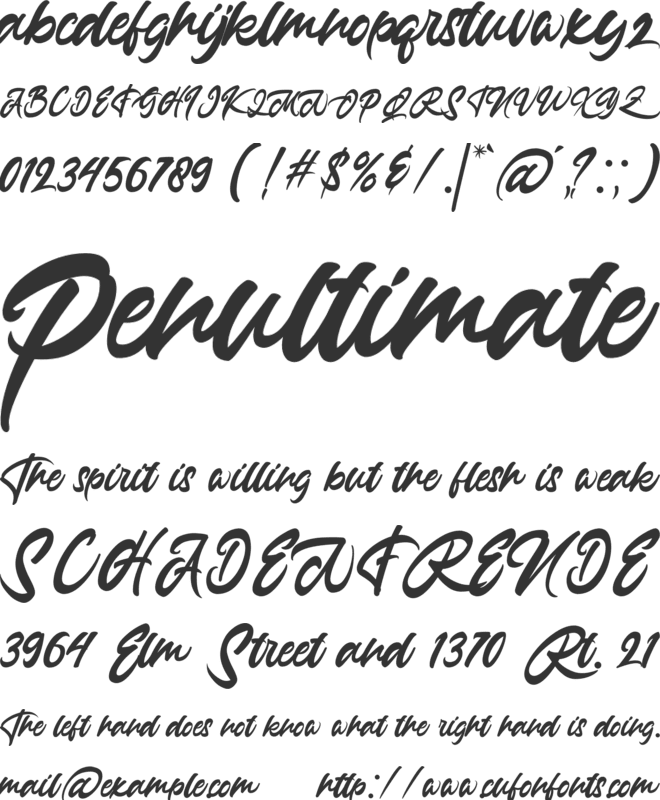 Anasite Malela 3 font preview