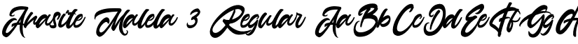 Anasite Malela 3 Regular font