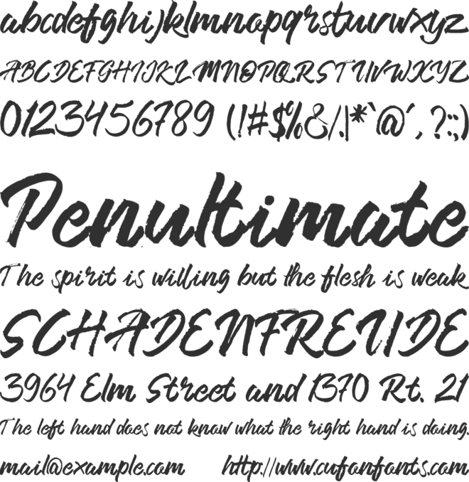 Barens font preview