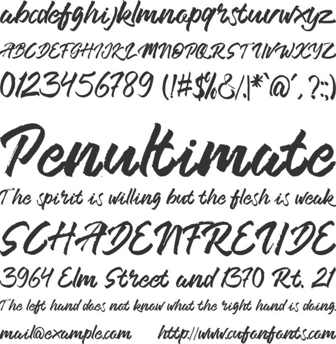 Barens font preview