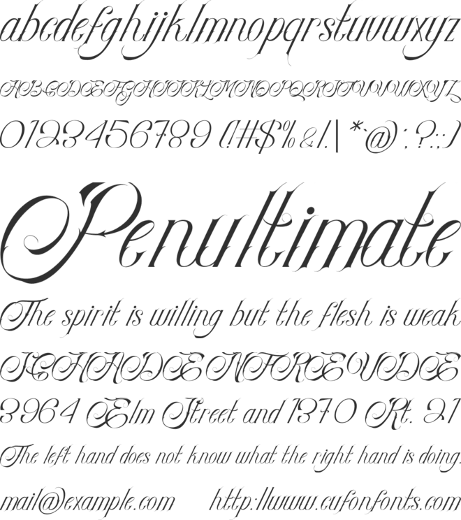 The Masquito font preview
