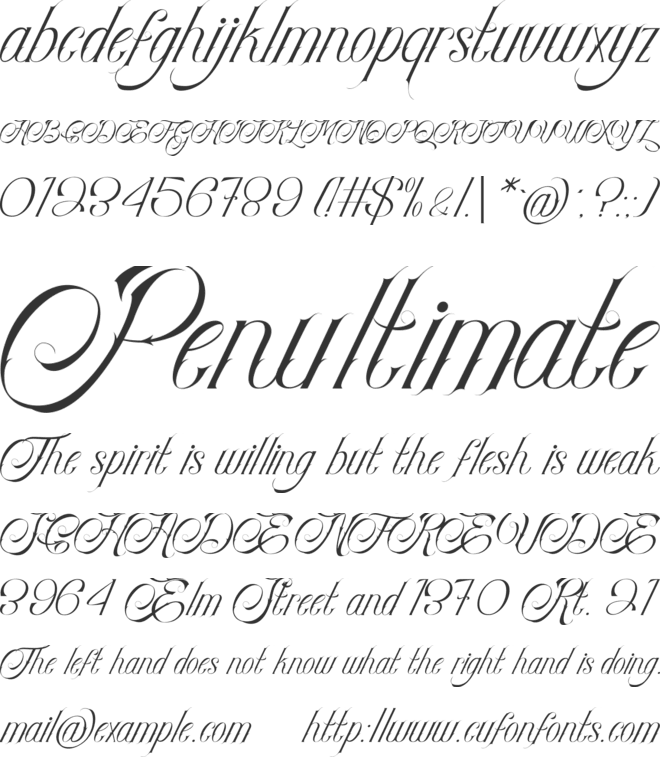 The Masquito font preview