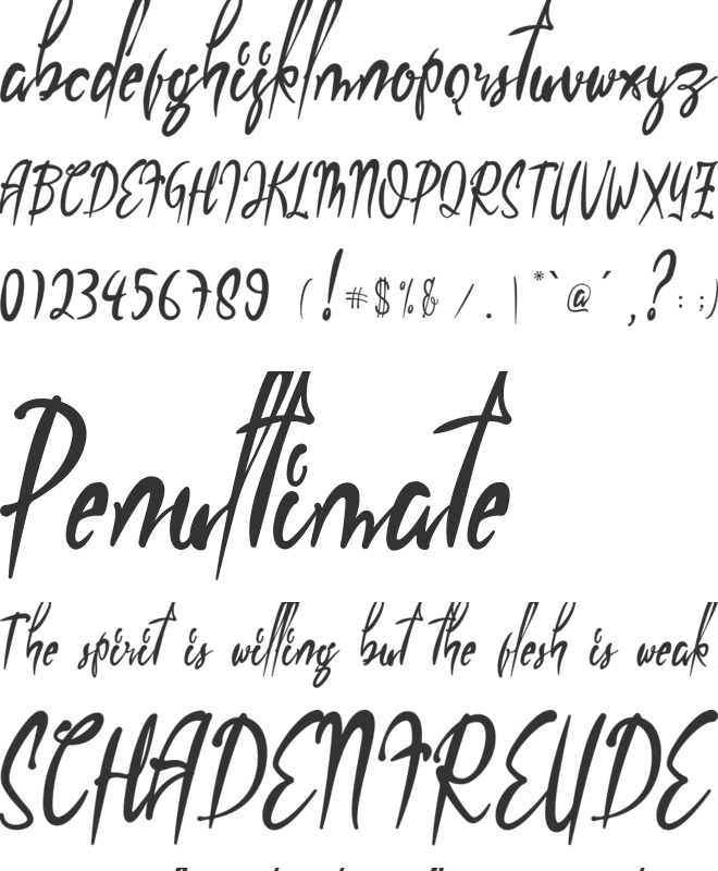 Ellpacino Handbrush font preview