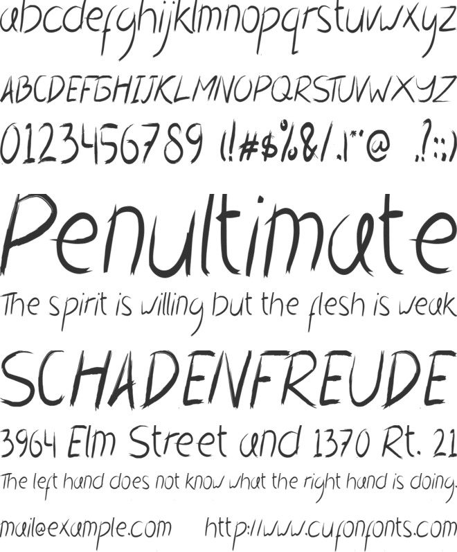 Asem font preview
