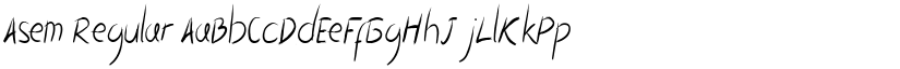 Asem Regular font