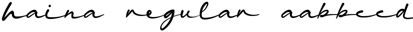 haina Regular font