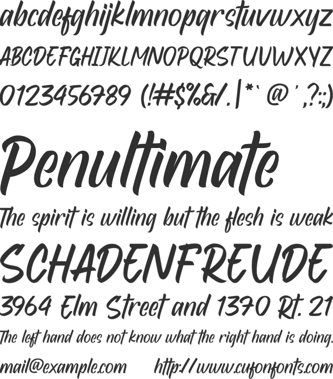 Red Seats font preview