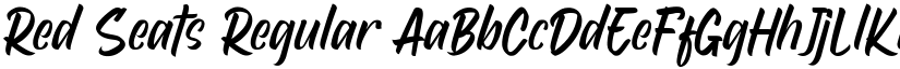 Red Seats Regular font