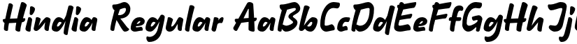 Hindia Regular font