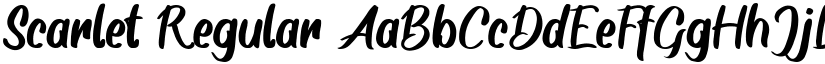 Scarlet Regular font