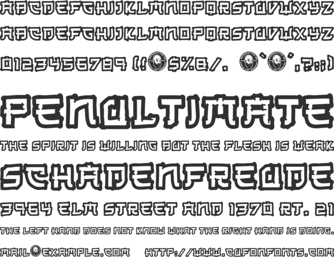 Old Japanese font preview