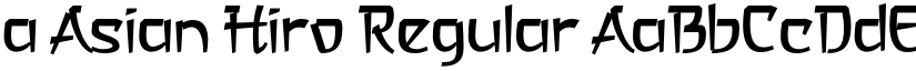 a Asian Hiro Regular font