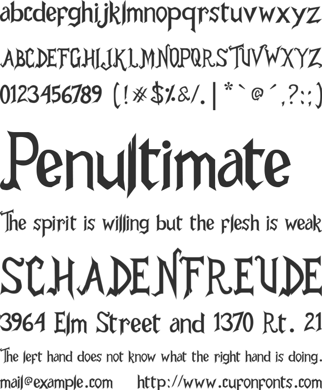 Mr.Draculle font preview