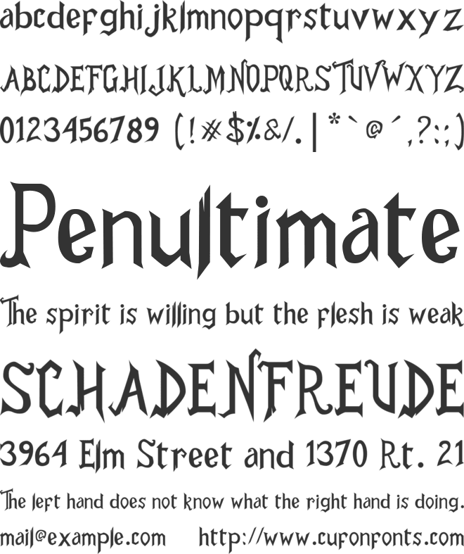 Mr.Draculle font preview