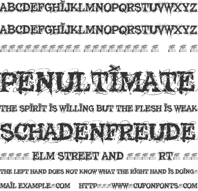 MCF Glowins font preview