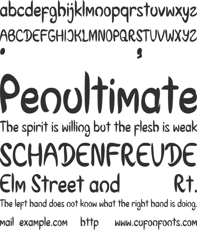 Cashfeer font preview
