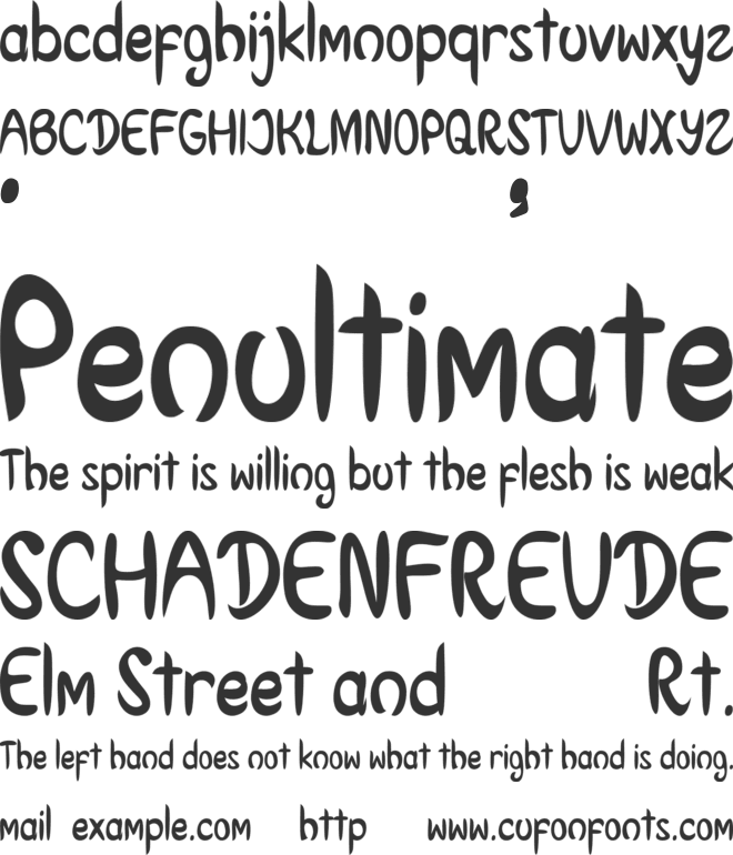 Cashfeer font preview