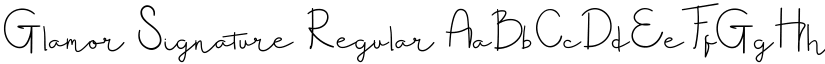 Glamor Signature Regular font