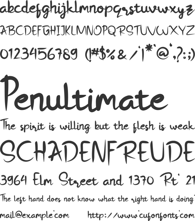 Bigswash font preview